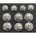 Set of 10 Southampton Police Buttons - Queen's Crown