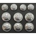 Set of 10 Surrey Constabulary Buttons - Queen's Crown