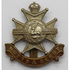 Notts & Derby Regiment (Sherwood Foresters) Cap Badge - King's Crown