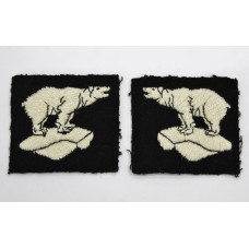 Pair of 49th (West Riding) Division Cloth Formation Signs (3rd Pattern)