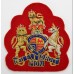 British Army W.O.1's Bullion Arm Badge - Queen's Crown (Red Backing)