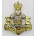Royal Monmouthshire Royal Engineers Bi-metal Cap Badge - Queen's Crown