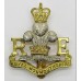 Royal Monmouthshire Royal Engineers Bi-metal Cap Badge - Queen's Crown