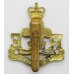 Royal Monmouthshire Royal Engineers Bi-metal Cap Badge - Queen's Crown