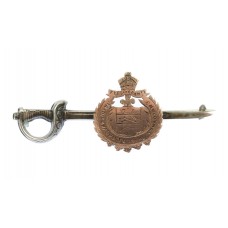WW1 Lord Strathcona's Horse (Royal Canadians) Sterling Silver Sword Sweetheart Brooch