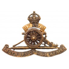 South African Artillery Cap Badge - King's Crown (Revolving Wheel)