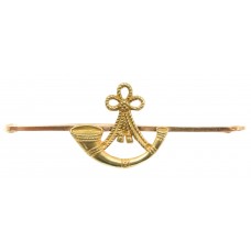 Oxfordshire & Buckinghamshire Light Infantry 15ct Gold Bugle Sweetheart Brooch