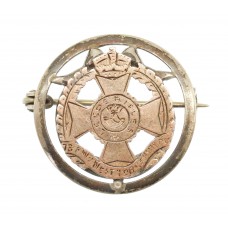 7th/8th Bn. (Leeds Rifles) P.W.O. West Yorkshire Regiment Gold on Silver Sweetheart Brooch 
