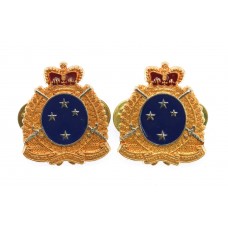 Pair of Royal New Zealand Army Logistic Regiment Collar Badges