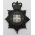 Durham County Constabulary Night Helmet Plate - Queen's Crown