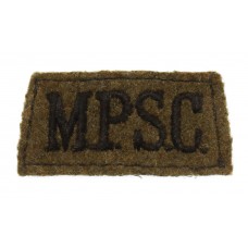 Military Provost Staff Corps (M.P.S.C.) Cloth Slip On Shoulder Title