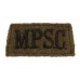 Military Provost Staff Corps (M.P.S.C.) Cloth Slip On Shoulder Title