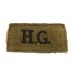 Home Guard (H.G.) Cloth Slip On Shoulder Title