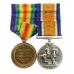 WW1 British War & Victory Medal Pair - Pte. W. Binns, East Surrey Regiment