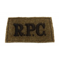 Royal Pioneer Corps (R.P.C.) Cloth Slip On Shoulder Title