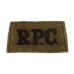 Royal Pioneer Corps (R.P.C.) Cloth Slip On Shoulder Title
