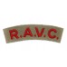 Royal Army Veterinary Corps (R.A.V.C.) Cloth Shoulder Title