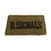 Royal Corps of Signals (R. SIGNALS) Cloth Slip On Shoulder Title