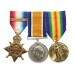 WW1 1914 Mons Star and Bar Medal Trio - L.Cpl. (Later C.S.M.) D. Deakin, Royal Warwickshire Regiment - Wounded in Action