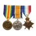 WW1 1914 Mons Star and Bar Medal Trio - L.Cpl. (Later C.S.M.) D. Deakin, Royal Warwickshire Regiment - Wounded in Action