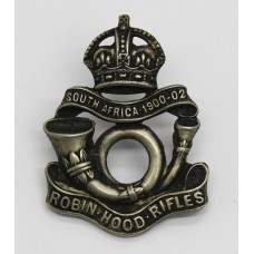 Robin Hood Rifles Field Service Cap Badge - King's Crown