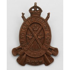 Canadian Infantry Corps Cap Badge - King's Crown