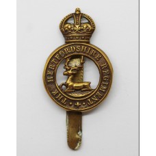 Hertfordshire Regiment Cap Badge - King's Crown