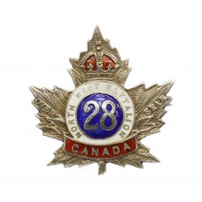 WW1 Canadian 28th (North West Battalion) Infantry Bn. CEF 1916 Hallmarked Silver & Enamel Sweetheart Brooch