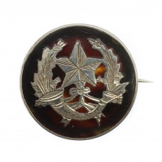 WW1 Cameronians (The Scottish Rifles) 1918 Hallmarked Silver & Tortoiseshell Sweetheart Brooch