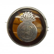 WW1 Northumberland Fusiliers 1917 Hallmarked Silver & Tortoiseshell Sweetheart Brooch