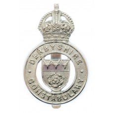 Derbyshire Constabulary Cap Badge - King's Crown