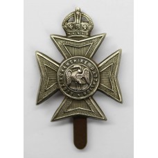 Buckinghamshire Battalion White Metal Pagri Badge - King's Crown