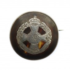 WW1 7th/8th Bn. P.W.O. West Yorkshire Regiment (Leeds Rifles) 1917 Hallmarked Silver & Tortoiseshell Sweetheart Brooch