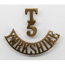 5th Territorial Bn. King's Own Yorkshire Light Infantry (T / 5 / YORKSHIRE) Shoulder Title