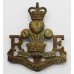 Royal Monmouthshire Royal Engineers Bi-metal Cap Badge - Queen's Crown
