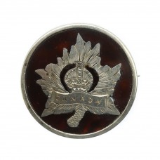 WW1 Canadian Military Forces  Sterling Silver & Tortoiseshell Sweetheart Brooch