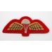 British Army Bullion Dress Parachute Wings (Red Backing)