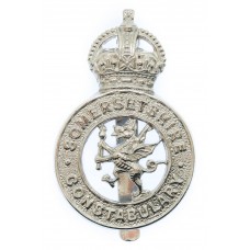 Somersetshire Constabulary Cap Badge - King's Crown