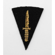 British Army Commando Qualification Bullion Arm Badge (Black Backing)