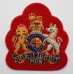British Army RSM W.O.1 Bullion Arm Badge (Red Backing)