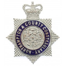 Northampton & County Constabulary Senior Officer's Enamelled Cap Badge - Queen's Crown