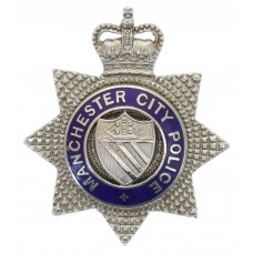 Manchester City Police Senior Officer's Enamelled Cap Badge - Queen's Crown