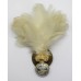 Royal Welsh Fusiliers Anodised (Staybrite) Cap Badge with Feather Hackle/Plume