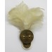 Royal Welsh Fusiliers Anodised (Staybrite) Cap Badge with Feather Hackle/Plume