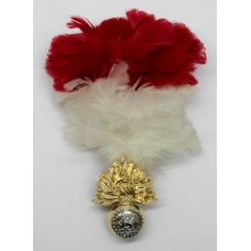 Royal Regiment of Fusiliers Anodised (Staybrite) Cap Badge with Feather Hackle/Plume