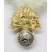 Royal Regiment of Fusiliers Anodised (Staybrite) Cap Badge with Feather Hackle/Plume