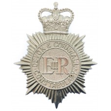 Devon & Cornwall Constabulary Helmet Plate - Queen's Crown