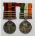 Queen's South Africa (Clasps - Cape Colony, Paardeberg, Johannesburg) and King's South Africa (Clasps - South Africa 1901, South Africa 1902) Medal Pair - Pte. G.W. Parker, 2nd Bn. Lincolnshire Regiment