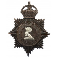 Luton Borough Police Night Helmet Plate - King's Crown