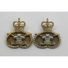 Pair of Staffordshire Regiment Anodised (Staybrite) Collar Badges